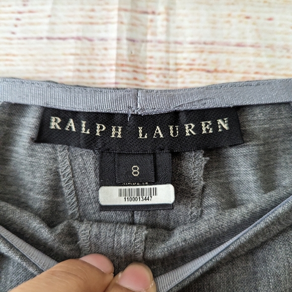 Ralph Lauren Black Label Size 8 Grey Classic Dress Pants Side Zip St Wide Leg - Picture 5 of 10